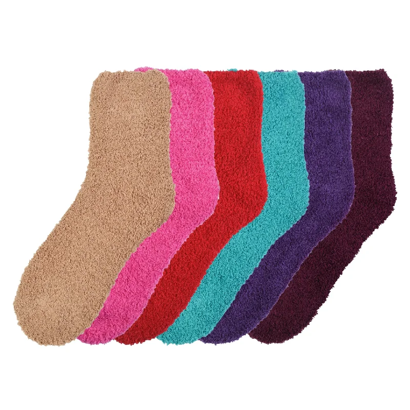 MOPAS LADIES PLUSH SOFT SOCKS (30301_PLAIN4)