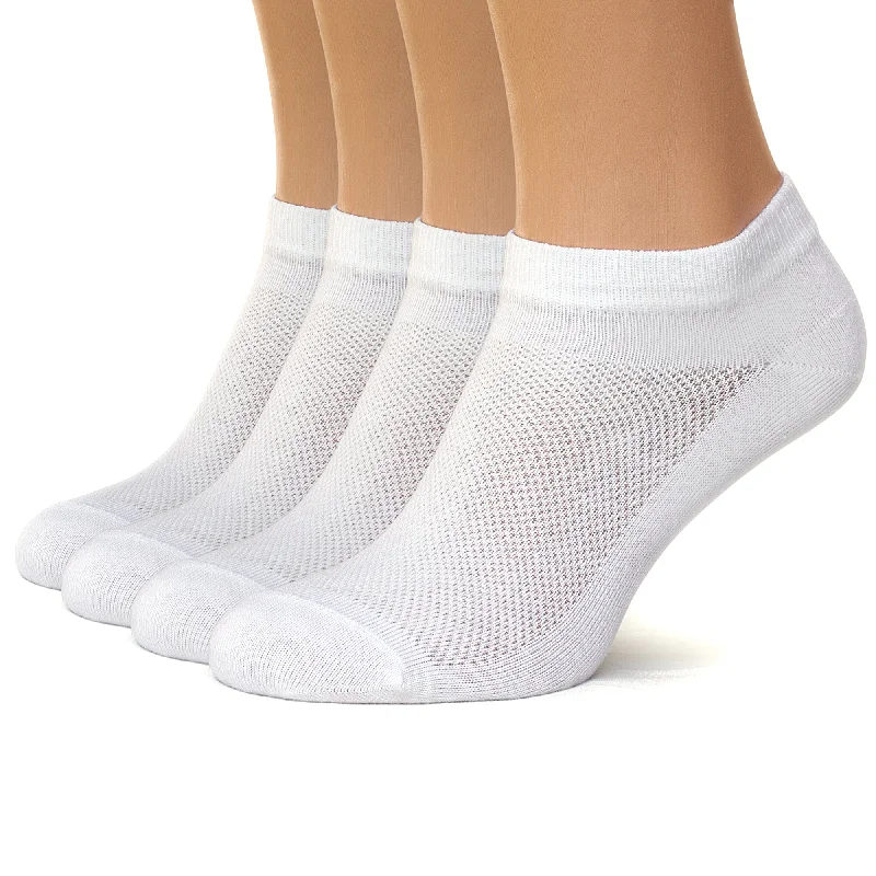 Unisex Ultra Thin Womens Socks Breathable Cotton Ankle Socks, size 7-9, in bag 4 pairs