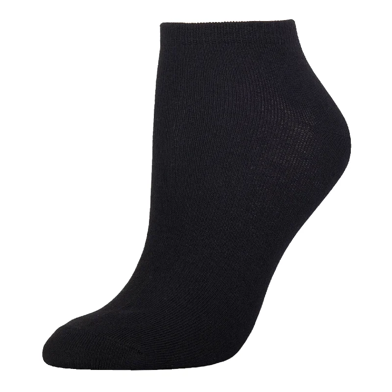 MAMIA LOW CUT PLAIN BLACK SOCKS (70033_BT-A)