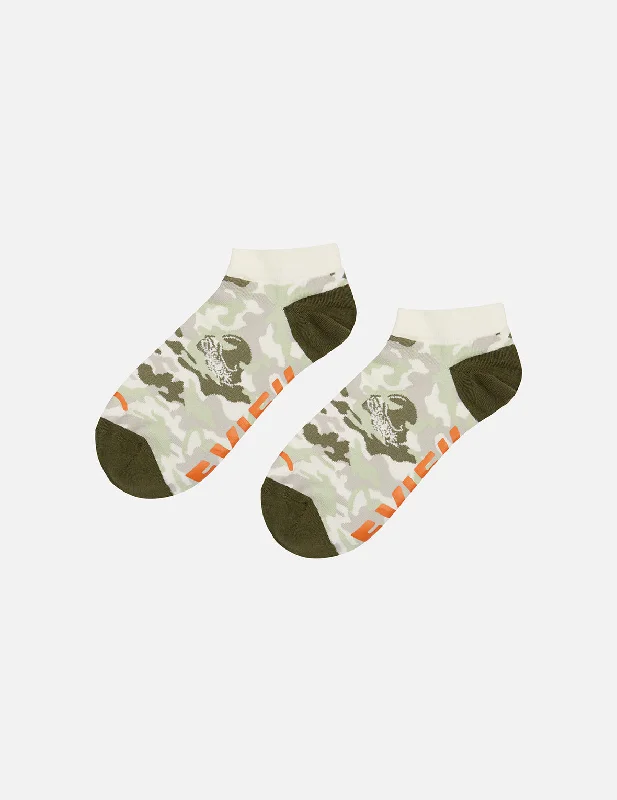 Allover Camouflage Jacquard Boat Socks