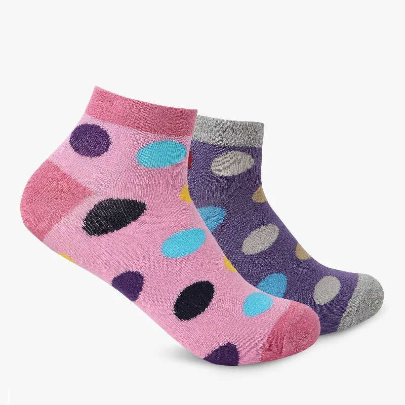 Women Assorted Free Size Ankle Socks (Pack of 2)