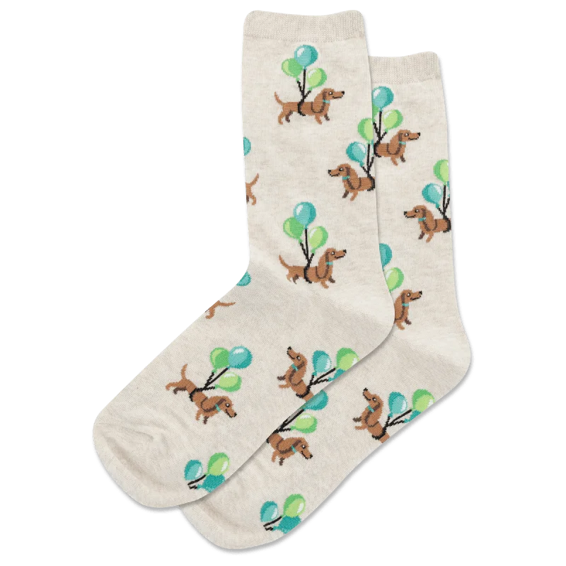 Balloon Dachshund Women's Crew Socks