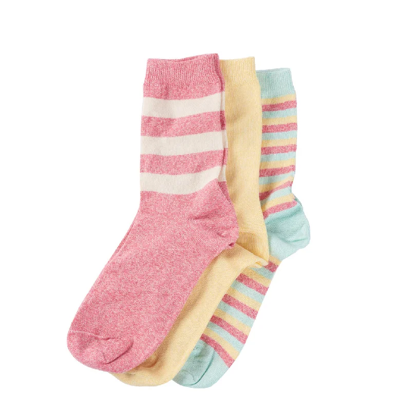 Barbour Womens Coastal Stripe Sock Set Mixed