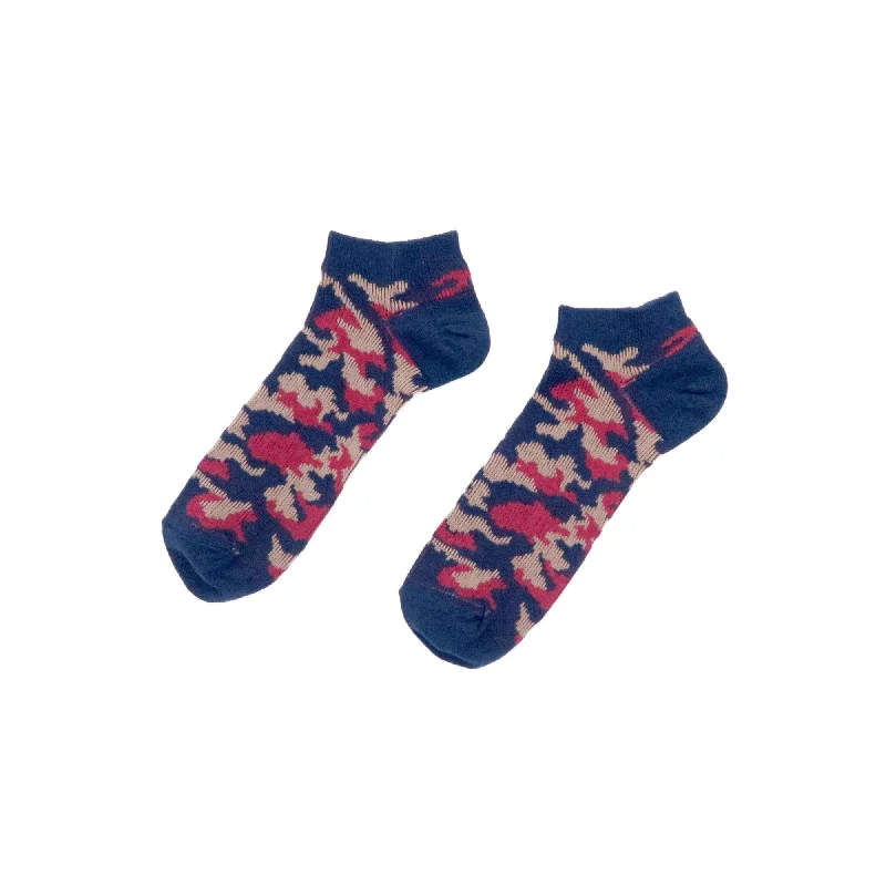 Camo low socks - Blue and Red