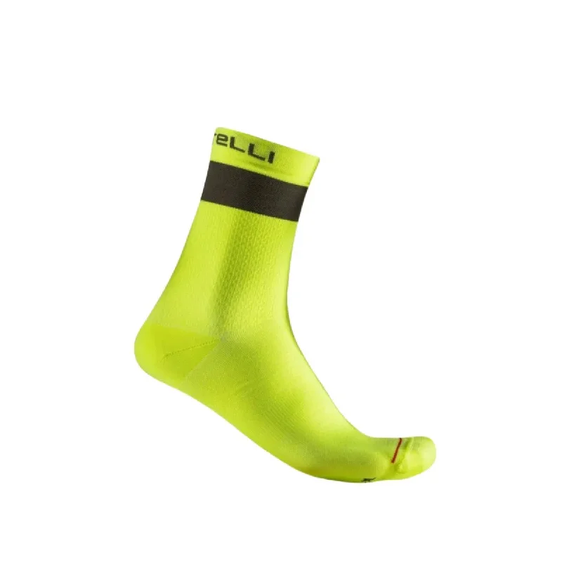 Castelli Prologo Lite 15 Men's Cycling Socks (Electric Lime/Deep Green)