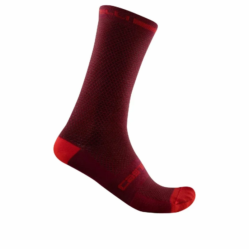 Castelli Superleggera T 18 Mens Cycling Socks (Bordeaux)