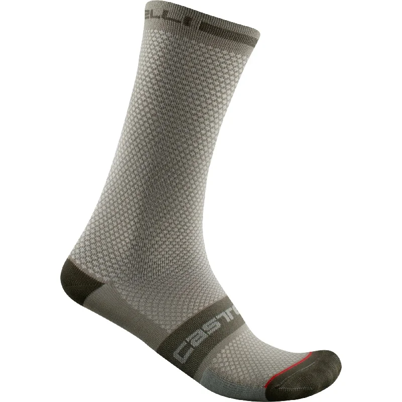 Castelli Superleggera T18 Mens Cycling Socks (Bark Green)