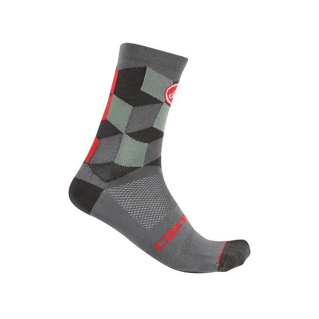 Castelli Unlimited 15 Unisex Cycling Socks (Forest Gray)