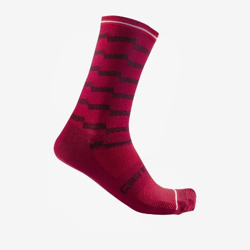 Castelli Unlimited 18 Men's Cycling Socks (Red Bordeaux)