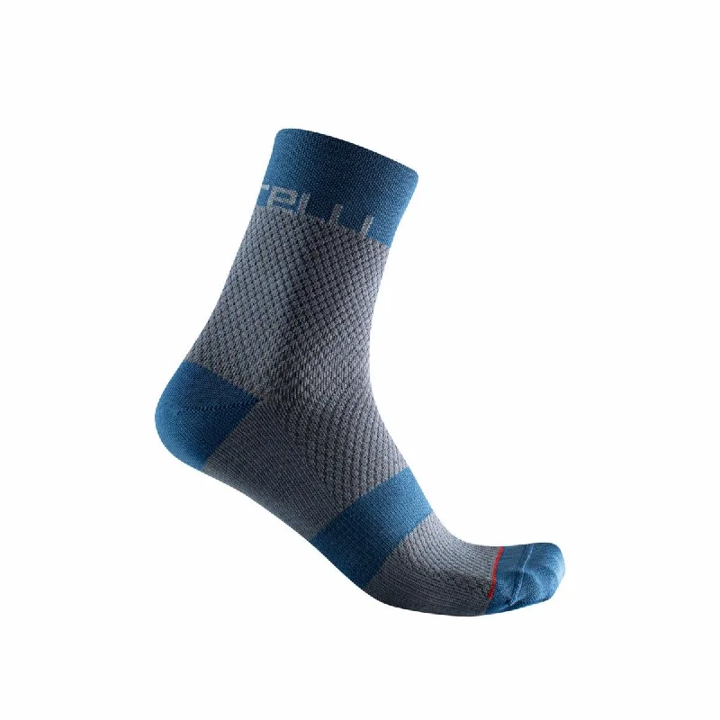 Castelli Velocissima 12 Mens Cycling Socks (Light Steel Blue/Moonlight Ocean)