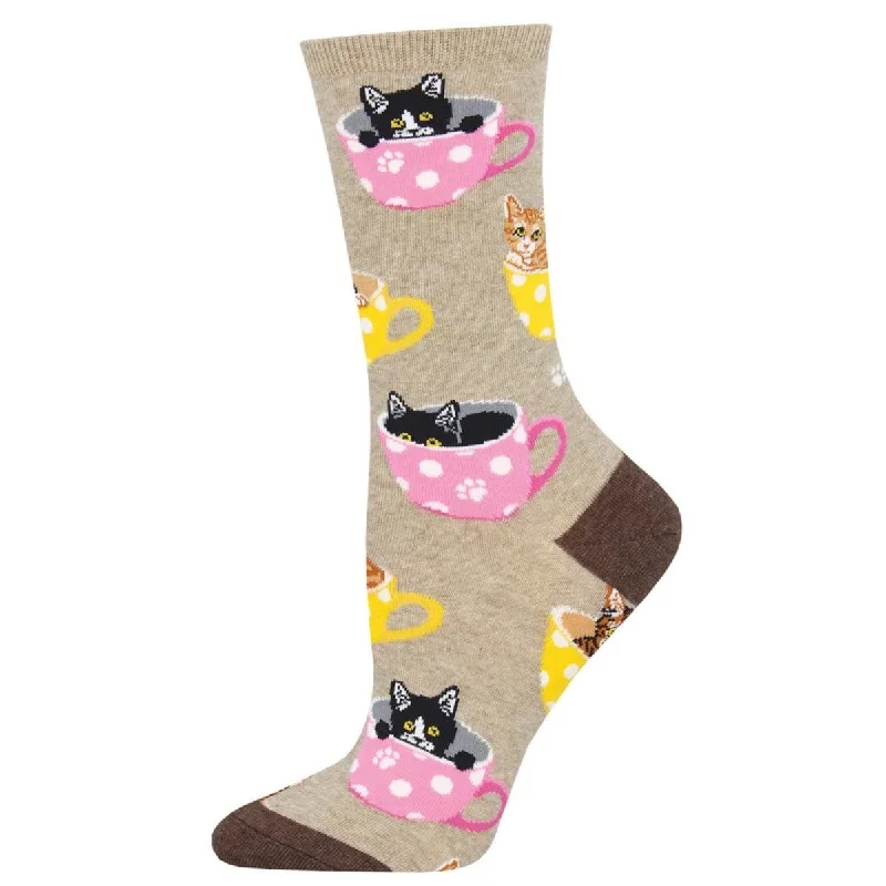 Cat-feinated Women's Crew Socks