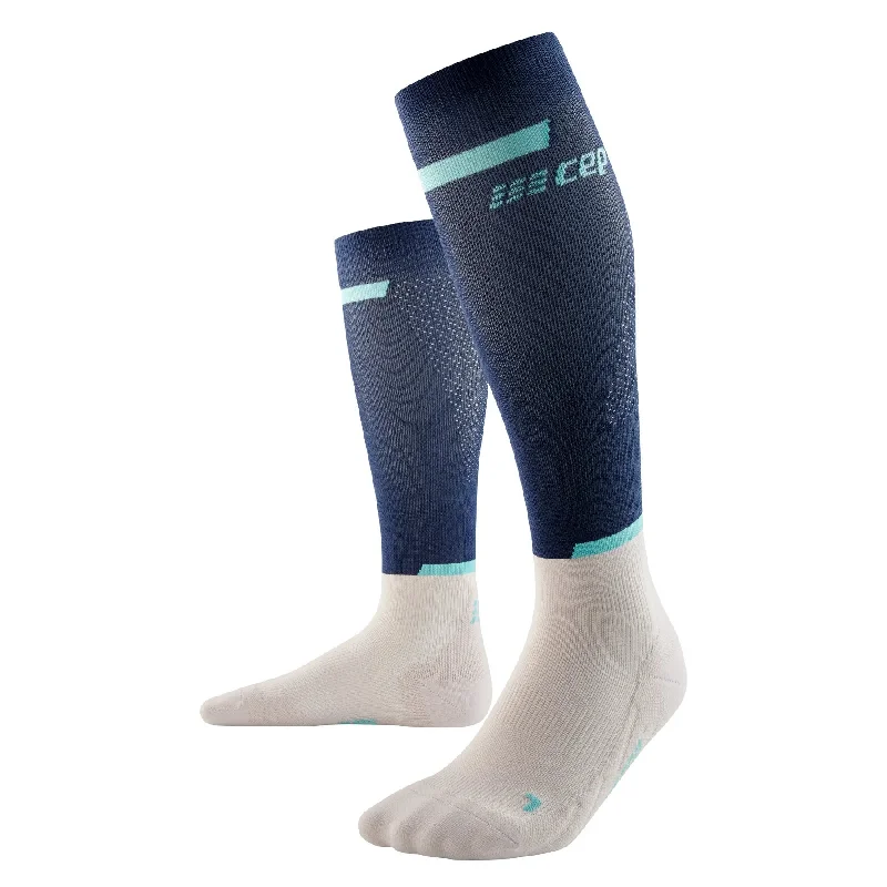 CEP Compression The Run Tall Women's Compression Socks 4.0 (Blue/Off White)