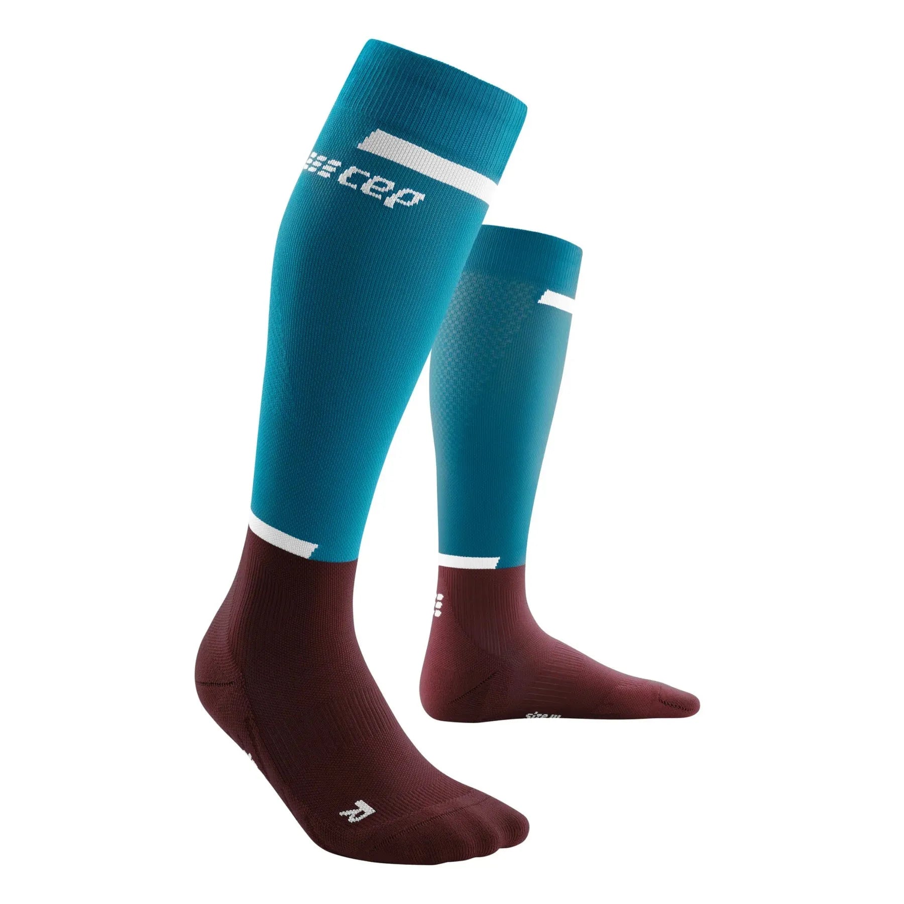 CEP Compression The Run Tall Women's Compression Socks 4.0 (Petrol/Dark Red)