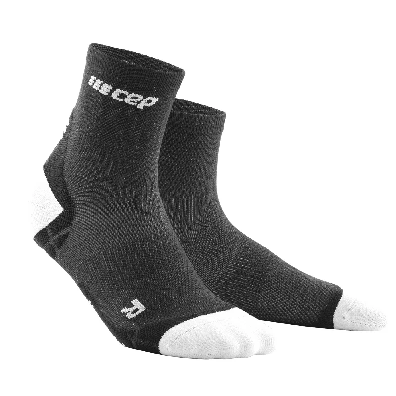 CEP Ultralight Short Compression Women's Cycling Socks (Black/Light Grey)