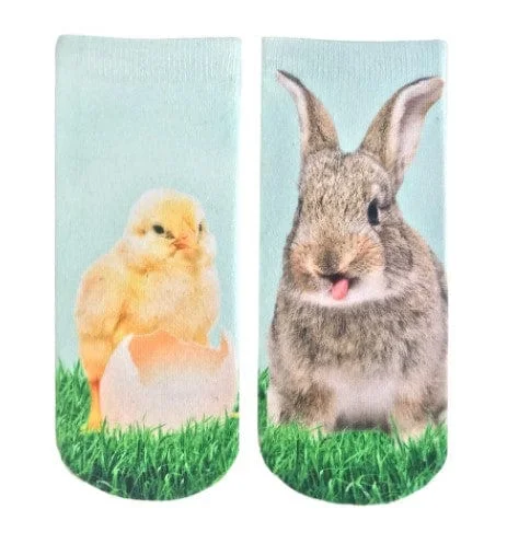 Chick and Bunny Ankle Socks