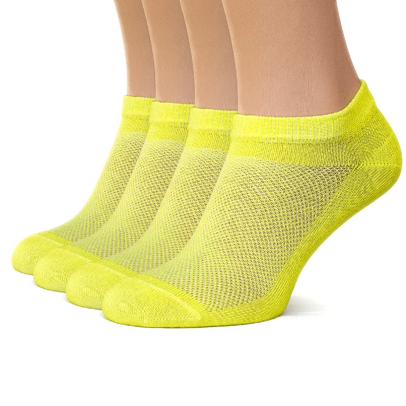 Unisex Ultra Thin Womens Socks Breathable Cotton Ankle Socks, size 7-9, in bag 4 pairs