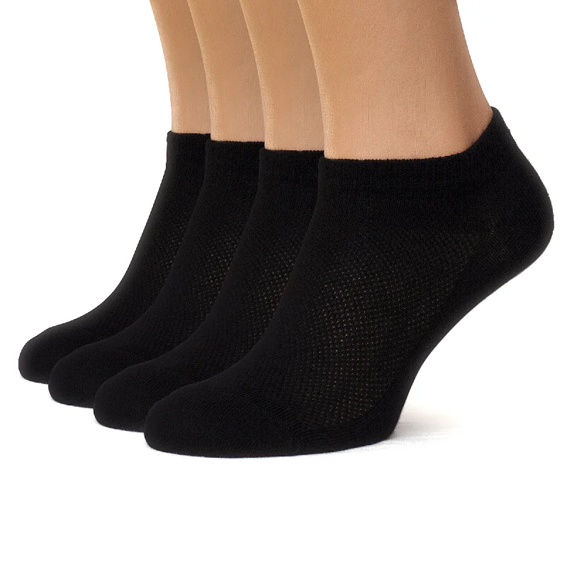 Unisex Ultra Thin Womens Socks Breathable Cotton Ankle Socks, size 7-9, in bag 4 pairs