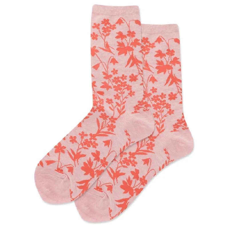 Floral Pattern Women's Crew Socks