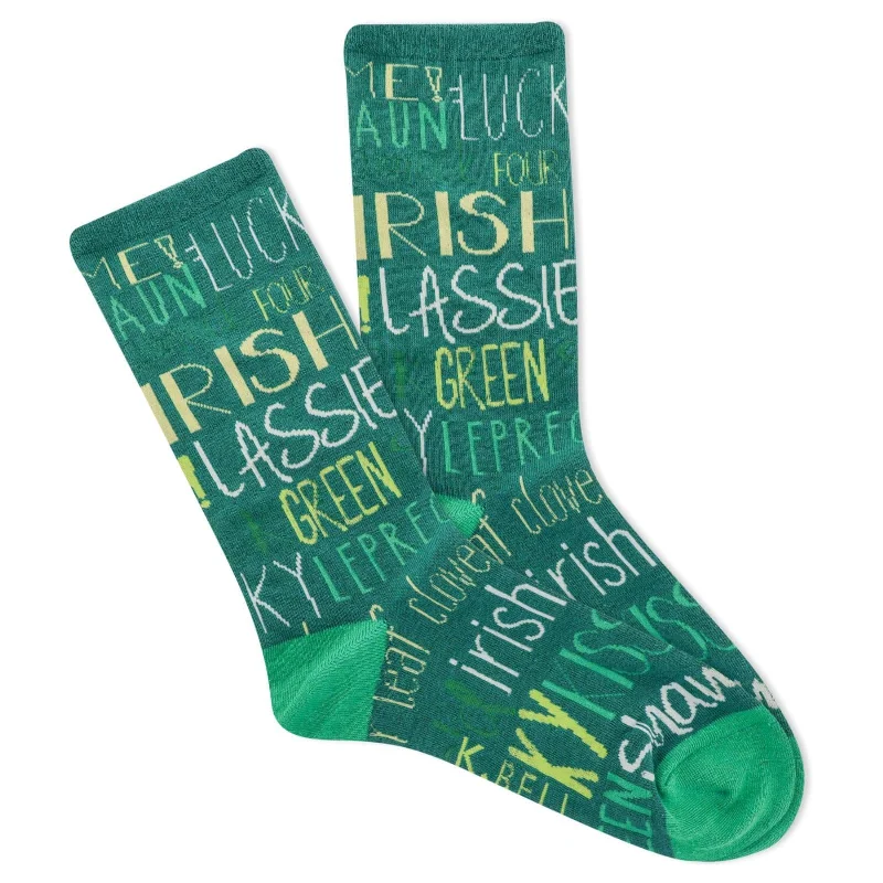 Lucky Words Women's Crew Socks