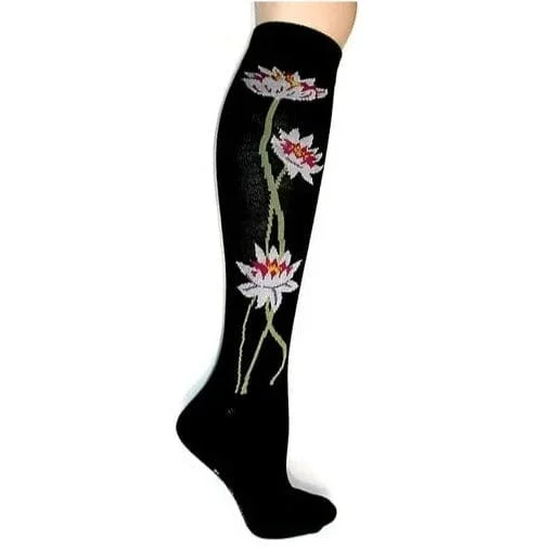 Lotus Flower Women's Knee High Socks