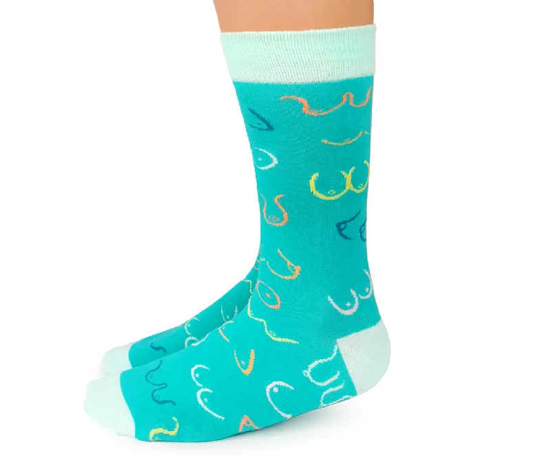 Simply the Breast Socks - Teal - For Her