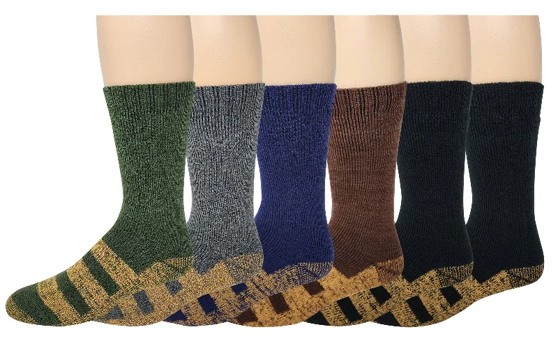 Heated Non-Skid Socks | Heavyweight Casual | Men's (6 Pairs)