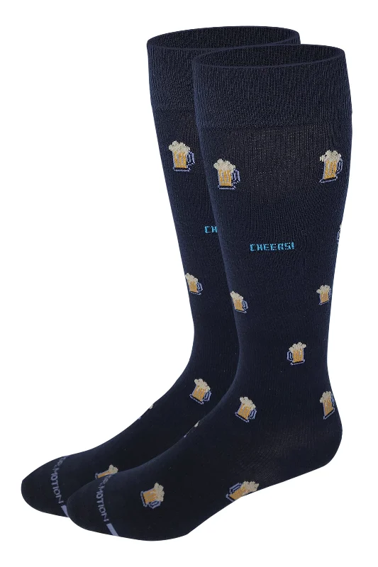 Compression Knee High Socks | Stylish Print | Men's (1 Pair)