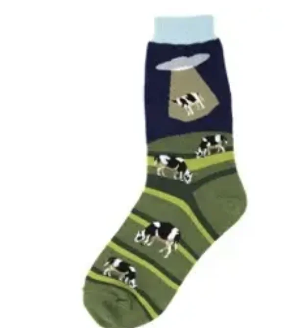 Women's Sock - Beam me up cow