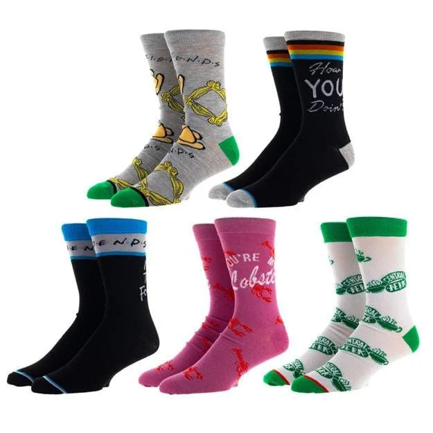 Friends 5 Pair Crew Socks