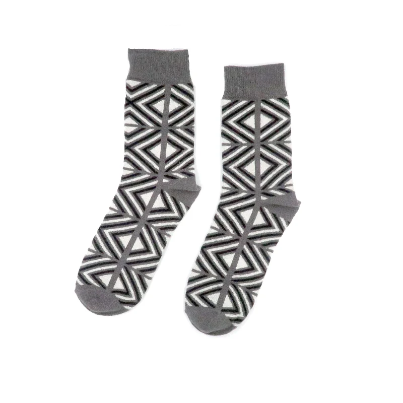 Get lost in square Socks - Grey