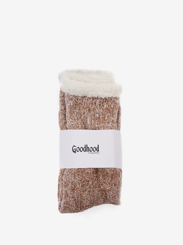 Goodhood Worldwide Double Faced Sock - Brown