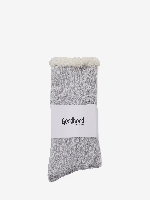 Goodhood Worldwide Double Faced Sock - Light Grey