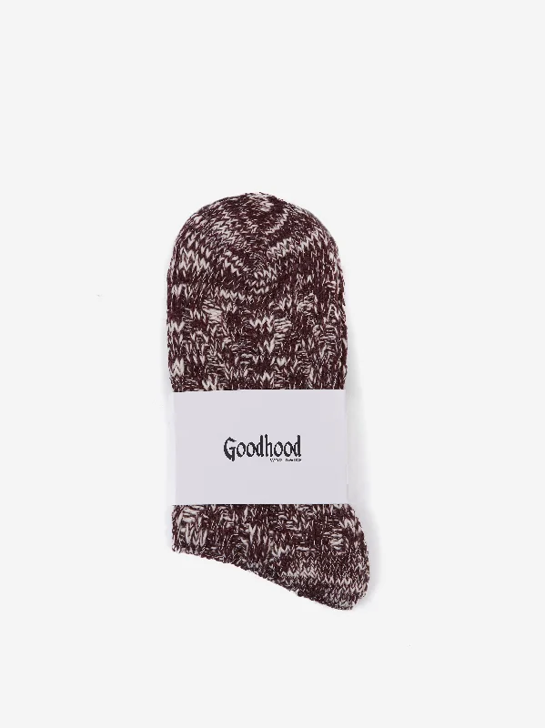 Goodhood Worldwide Twisted Yarn Sock - Brown