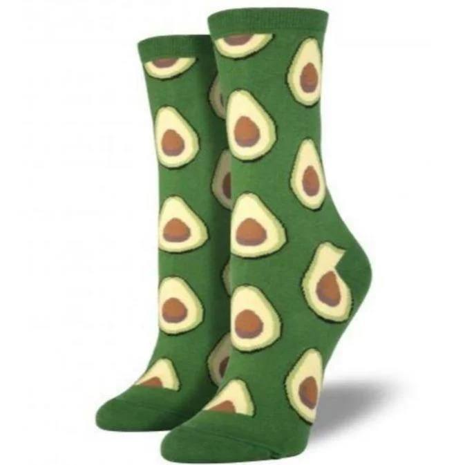 Green Avocado Women's Crew Socks