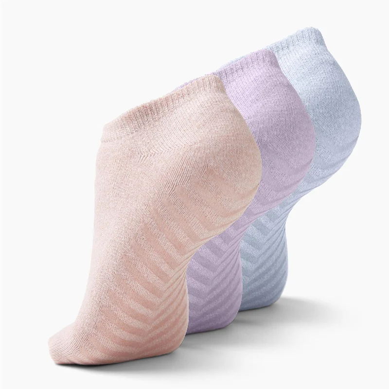 Gripjoy Women's Low Cut Socks with Grips (Pack of 3)