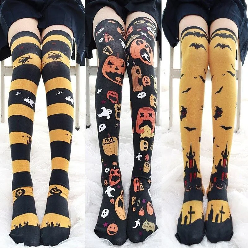 Halloween Thigh High Stockings