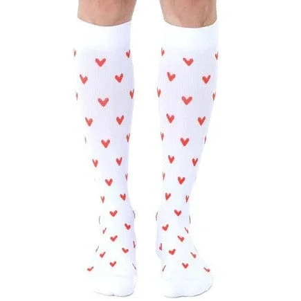 Hearts Unisex Compression Socks