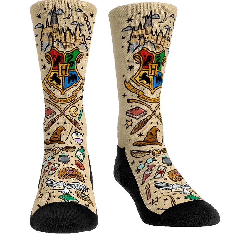 Hogwarts Allover Icons Women's Crew Socks