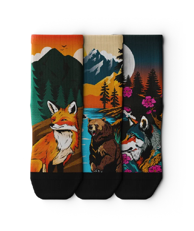 Into The Woods Quarter Socks 3-Pack