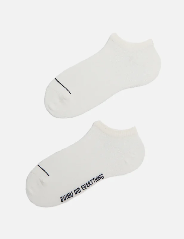 Kamon and Slogan Jacquard No-Show Socks