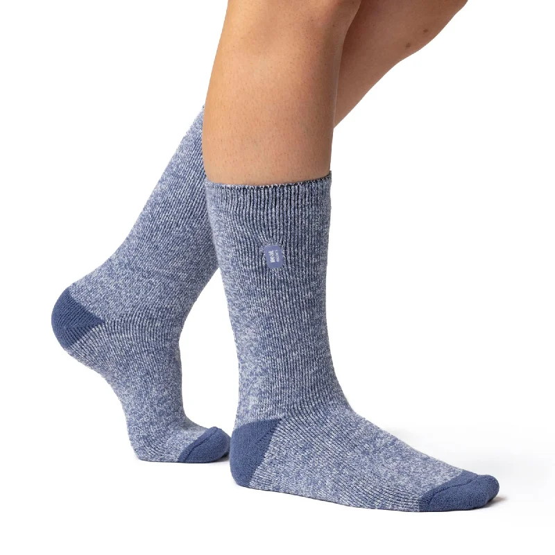 Ladies Lite Viola Socks - Denim & Cream