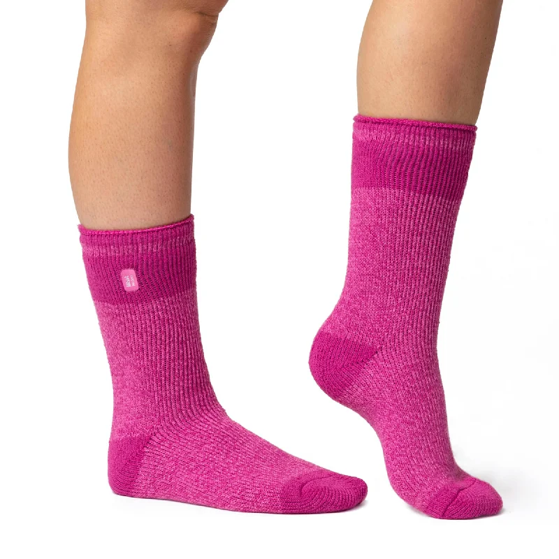 Ladies Original Abstract Dimension Twist Socks - Raspberry