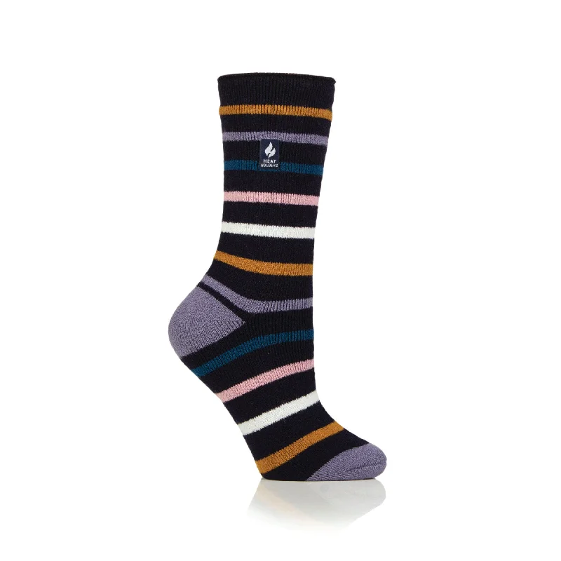 Ladies Lite Classic Stripe Annika Socks - Black