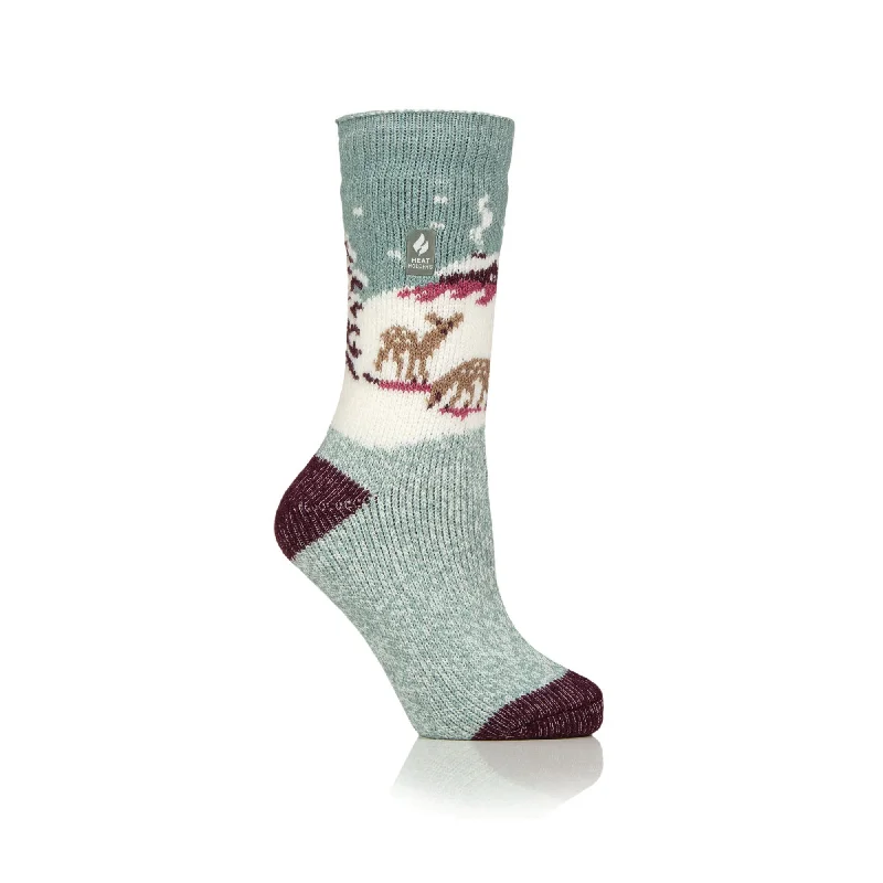 Ladies Original Jacquard Socks - Fawn Landscape