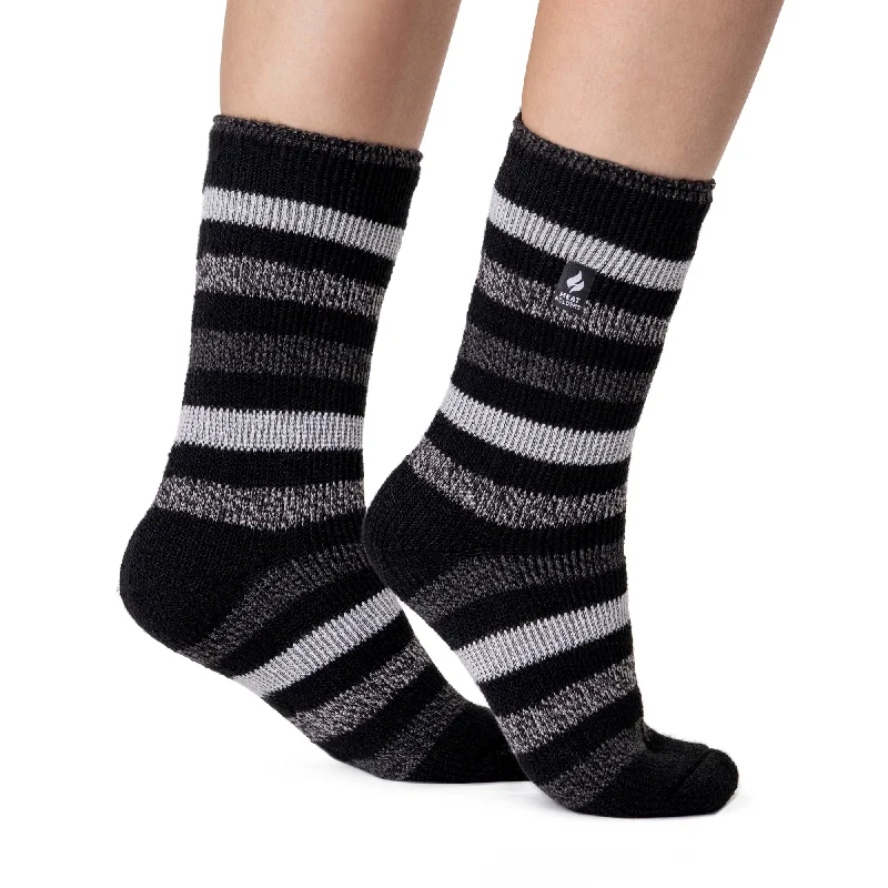 Ladies  Original Stripe Socks Delamere - Black