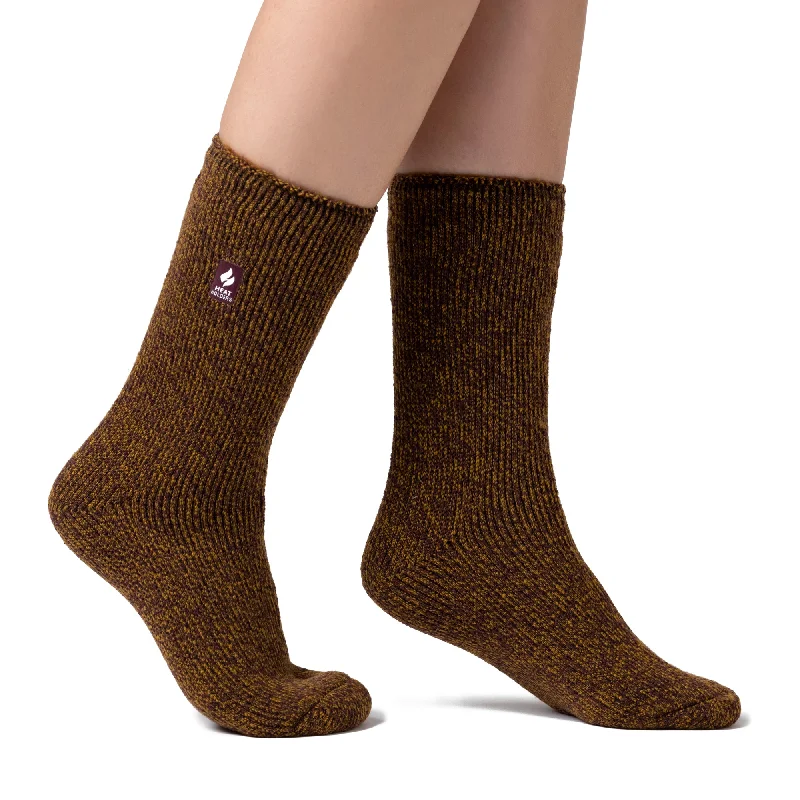 Ladies Original Corbett Twist Socks - Cabernet & Mustard