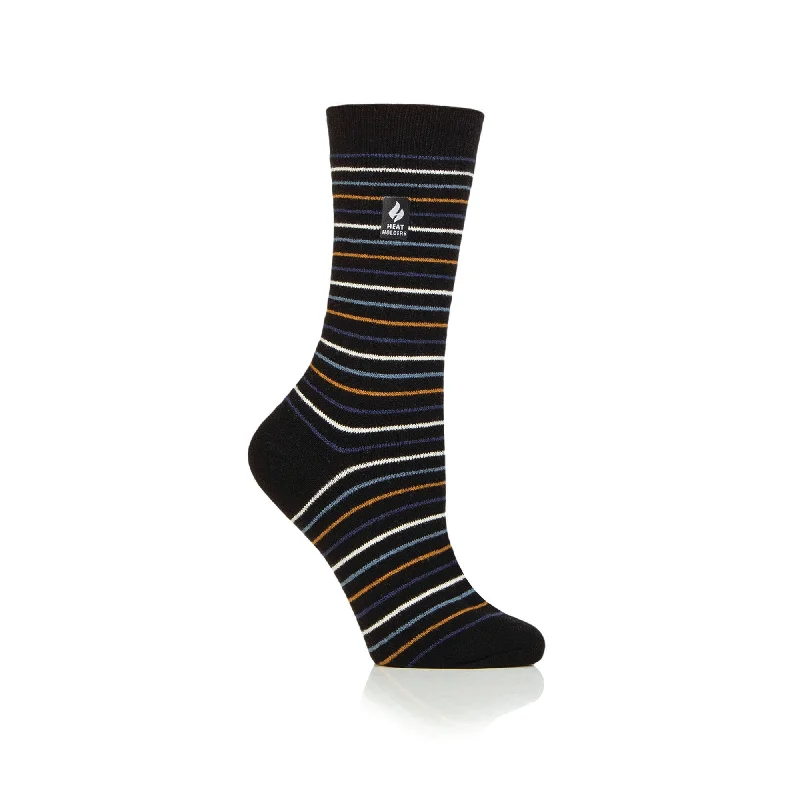 Ladies Ultra Lite Annapurna Stripe Socks - Navy