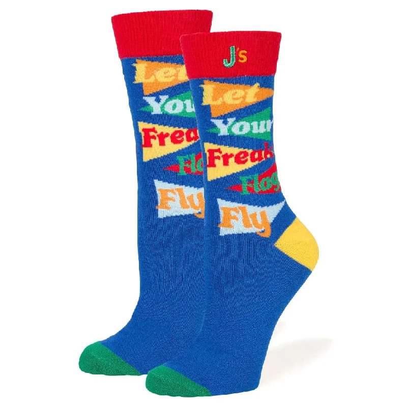 Let Your Freak Flag Fly Women's Crew Socks