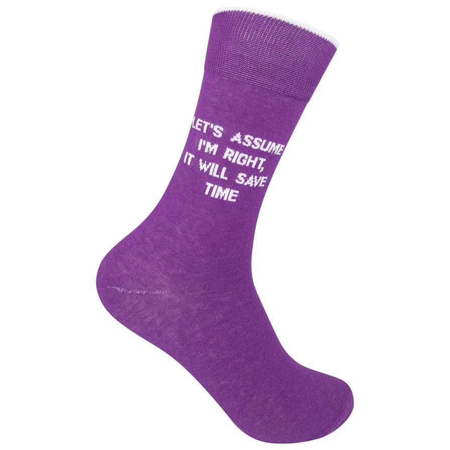 Let's Assume I'm Right Unisex Crew Socks