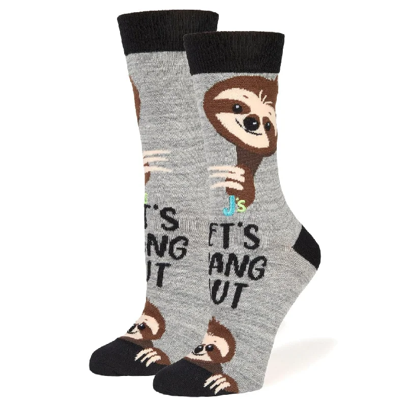 Let's Hang Out Sloth Women's Crew Socks